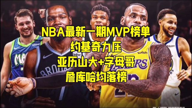 NBA最新一期MVP榜单,约基奇力压亚历山大+字母哥