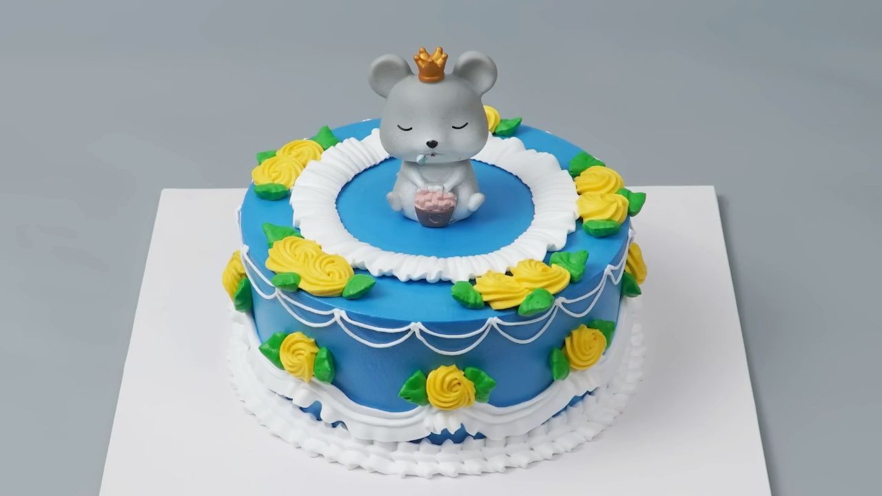 小老鼠国王奶油蛋糕装饰创意