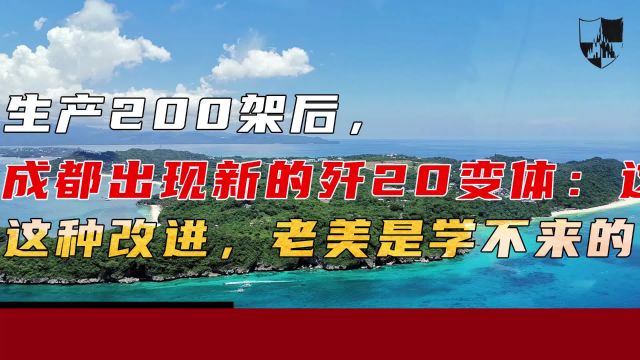 生产200架后,成都出现新的歼20变体:这种改进,老美是学不来的