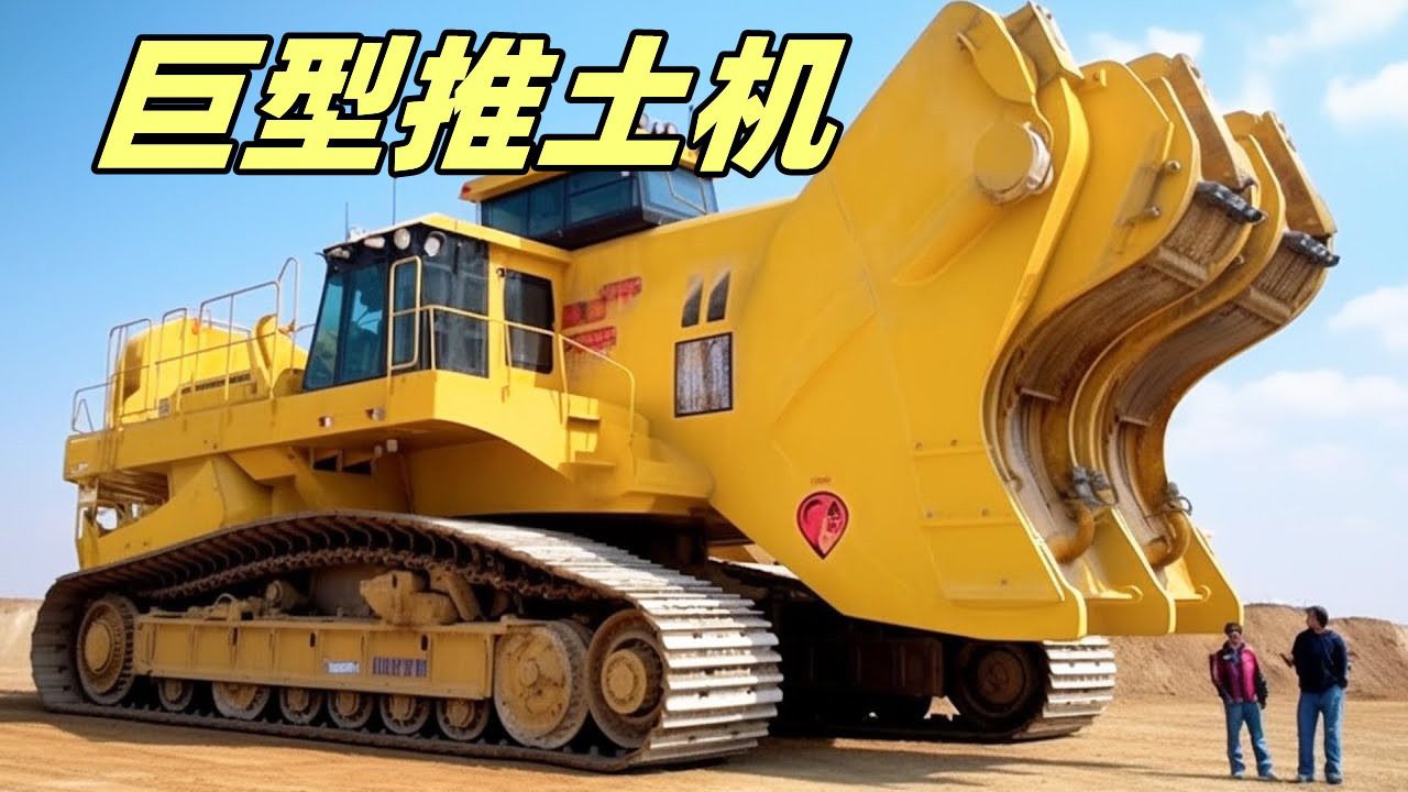 世界上最大的推土机,每一个都有上百吨重,真是绝了!
