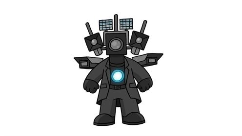 泰坦监控人怎么画?教你画战斗力爆表的泰坦监控人,太帅了!