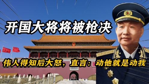 开国大将被执行枪决，伟人得知后大怒，直言：动他就是动我