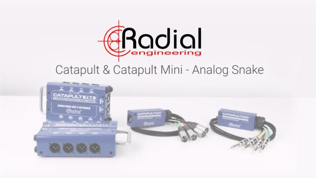 How to connect analog audio through cat 5 ethernet with the Radial Catapult