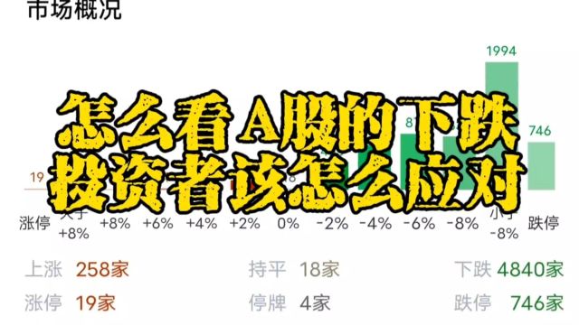 A股超5000家公司下跌,怎么看待股市的这轮回调?股民该如何应对?