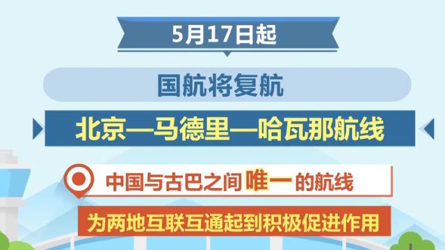 国航新开及复航4条国际航线,国航航线网络将重新覆盖全球六大洲