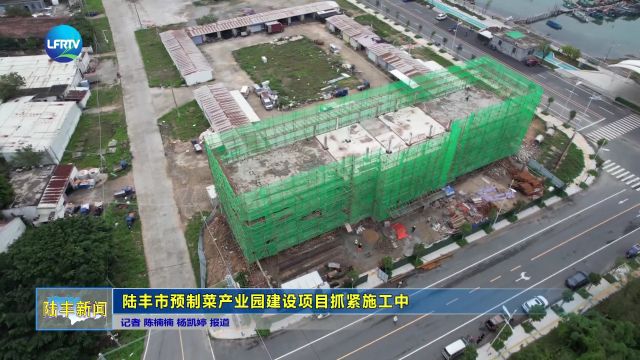 陆丰市预制菜产业园建设项目抓紧施工中