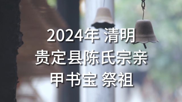 2024年清明,贵定县陈氏宗亲齐聚【甲书宝】祭祖