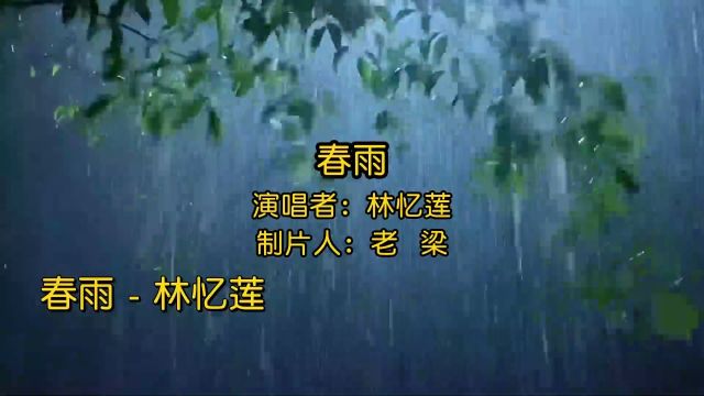 林忆莲遍全网的伤感情歌《春雨》悠扬婉转,超级好听