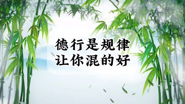 德行是规律,让你混的更好!做一个有德行的人,你就走在规律上#国学生意经