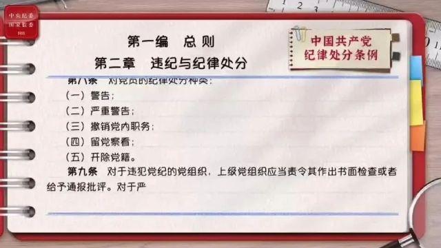 【党纪学习教育】一起学《条例》 | 第一编第二章:违纪与纪律处分