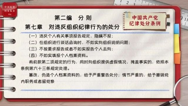 学习进行时 | 一起学《条例》第二编第七章:对违反组织纪律行为的处分