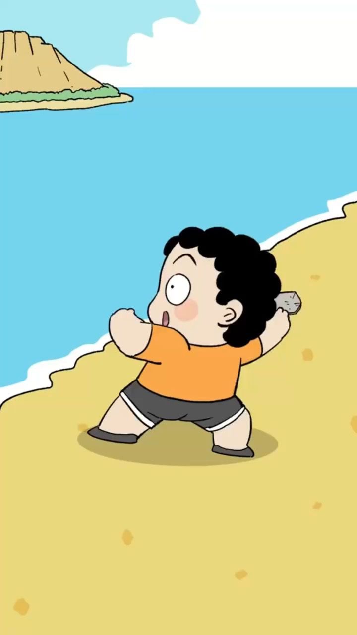 仔仔谬谬打水漂,谁漂得远?02