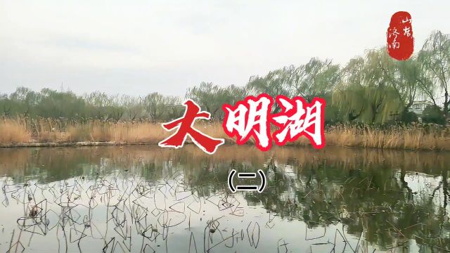 景色优美秀丽,湖水水色澄碧,是国家5A级旅游景区.大明湖(二)