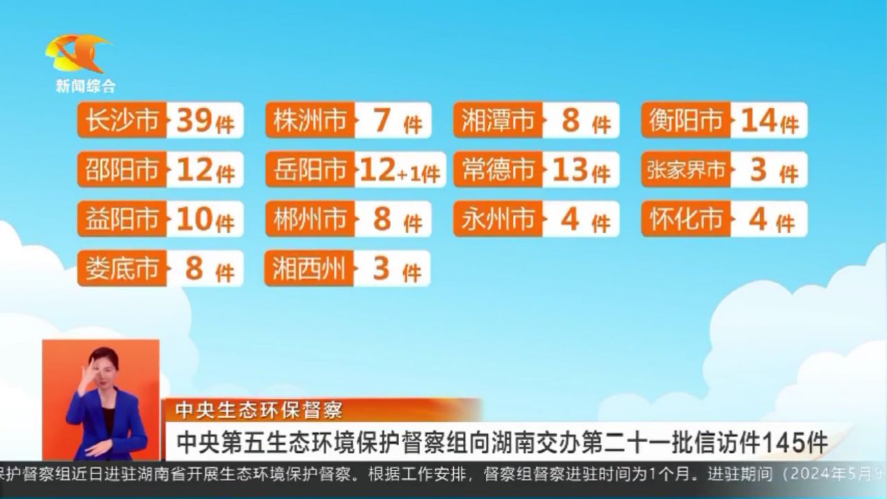 【中央生态环保督察】 中央第五生态环境保护督察组向湖南交办第二十