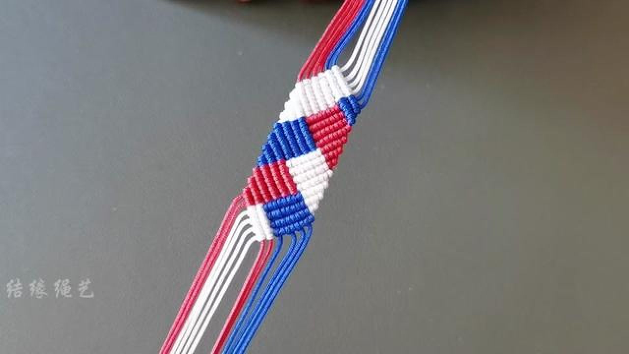 12线斜卷结编织教程,可做手绳手机挂绳#纯手工编绳 #编绳教程 #我的