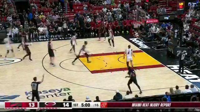 NBA常规赛：猛龙vs热火第1节英文原声回放