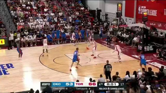 NBA夏季联赛：雷霆vs猛龙第4节英文原声回放