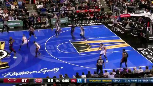 《NBA全场集锦》NBA杯小组赛：热火vs活塞第3节英文原声回放