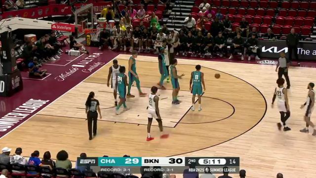 NBA夏季联赛：黄蜂vs篮网英文原声全场回放