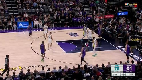 《NBA全场集锦》【回放】NBA常规赛：步行者vs国王第3节英文原声回放