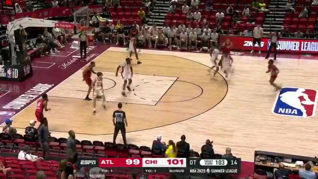 NBA夏季联赛：老鹰vs公牛加时赛英文原声回放