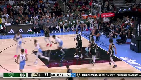 《NBA全场集锦》【回放】雄鹿vs老鹰第3节中文解说回放