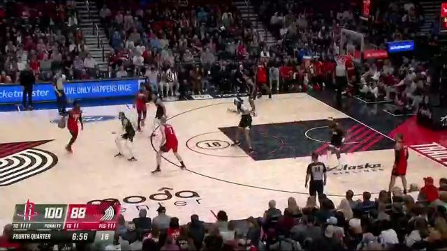 NBA常规赛：火箭vs开拓者第4节中文解说回放