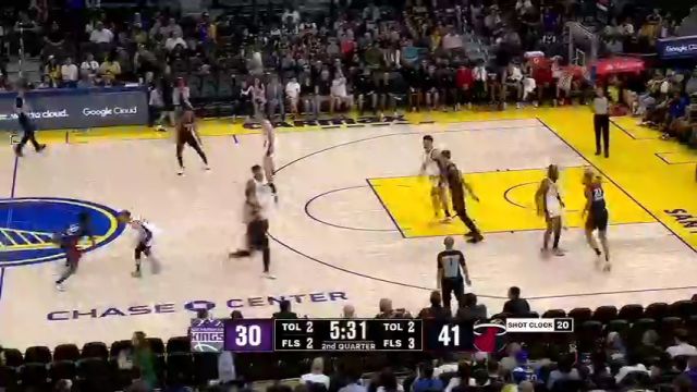 NBA夏季联赛：热火vs国王蓝队第2节英文原声回放