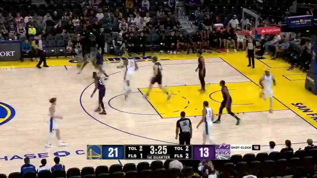 NBA夏季联赛：国王蓝队vs勇士英文原声全场回放