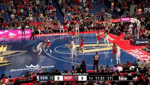 《NBA全场集锦》开局手感相当不错！穆雷顶着防守命中一记外线远投