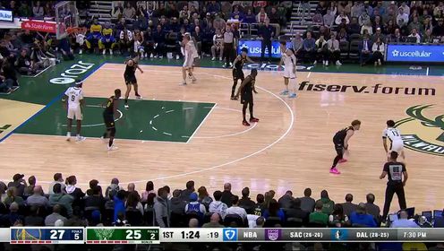 《密尔沃基雄鹿》NBA常规赛：勇士vs雄鹿英文原声全场回放
