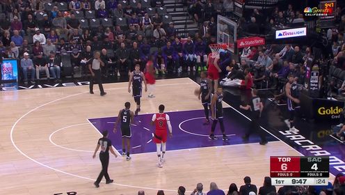《NBA全场集锦》找准路线直接出击 阿巴吉过掉德罗赞打成2+1