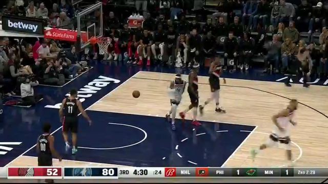 开拓者vs森林狼第3节中文解说回放