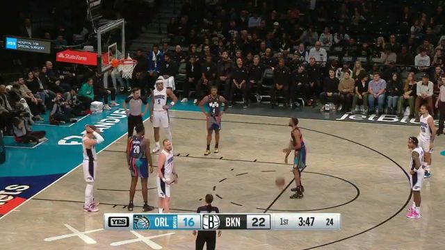NBA常规赛：魔术vs篮网第1节英文原声回放