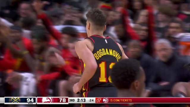 博格丹vs掘金集锦 替补身份砍40分且进10记三分创生涯新高