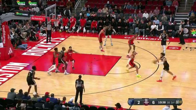 NBA常规赛：灰熊vs火箭第1节英文原声回放