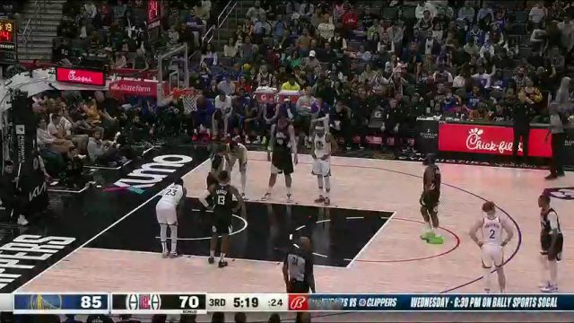 勇士vs快船第3节中文解说回放