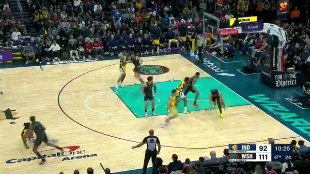 NBA常规赛：步行者vs奇才第4节英文原声回放