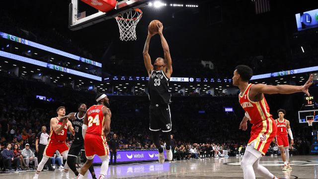 老鹰102-114篮网 布里奇斯狂轰38+5率队击退老鹰