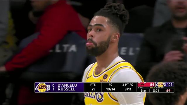 NBA常规赛：公牛vs湖人第3节中文解说回放