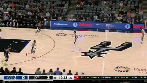 《圣安东尼奥马刺》【回放】NBA常规赛：奇才vs马刺第1节英文原声回放
