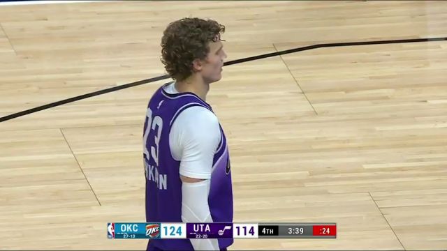 NBA常规赛：雷霆vs爵士第4节中文解说回放