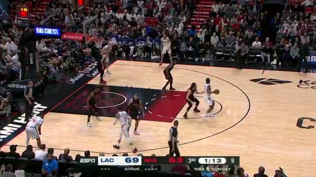 NBA常规赛：快船vs热火第3节中文解说回放