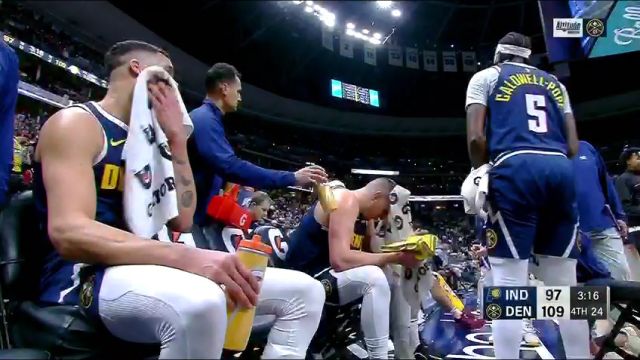 NBA常规赛：步行者vs掘金第4节中文解说回放