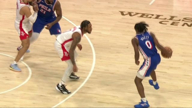 不给你任何机会 马克西假意突破后撤步三分手起刀落