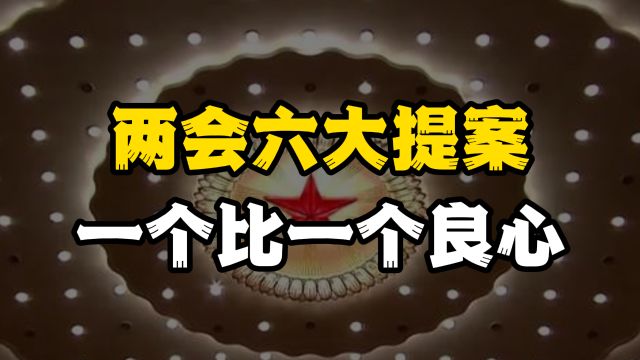 两会传来六大良心提案,一个比一个靠谱,都关系到老百姓切身利益