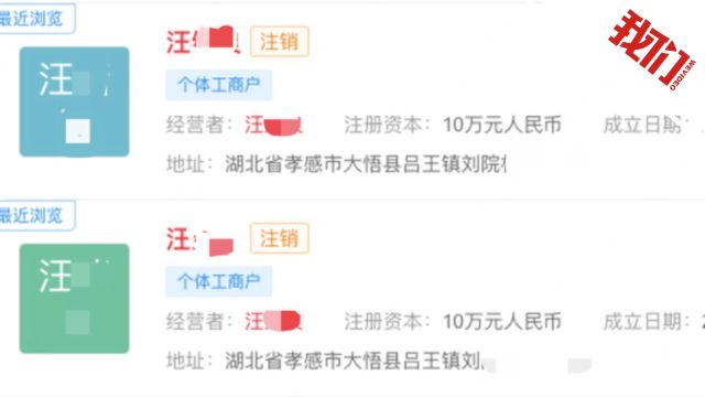 湖北大悟百余村民反映身份被冒用注册个体工商户 官方:基本属实 将严肃追责问责
