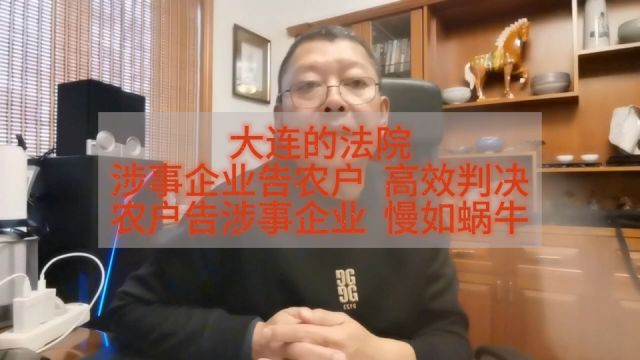 大连的法院:涉事企业告农户高效判决,农户告企业慢如蜗牛