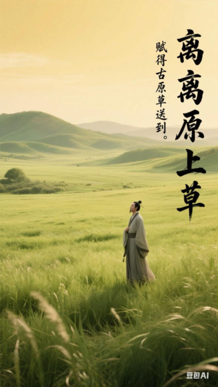 欣赏古诗《赋得古原草送别》