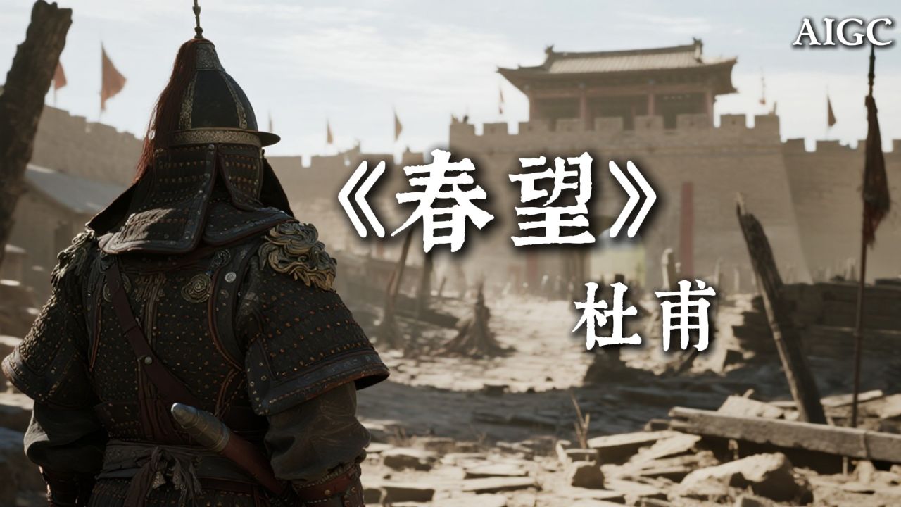 《春望》国破山河在，城春草木深。感时花溅泪，恨别鸟惊心。烽火连三月，家书抵万金。白头搔更短，浑欲不胜簪。_高清1080P在线观看平台_腾讯视频